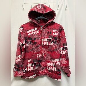 Under Armour Kids Red and Black Graphic Hoodie Youth Medium 0110
